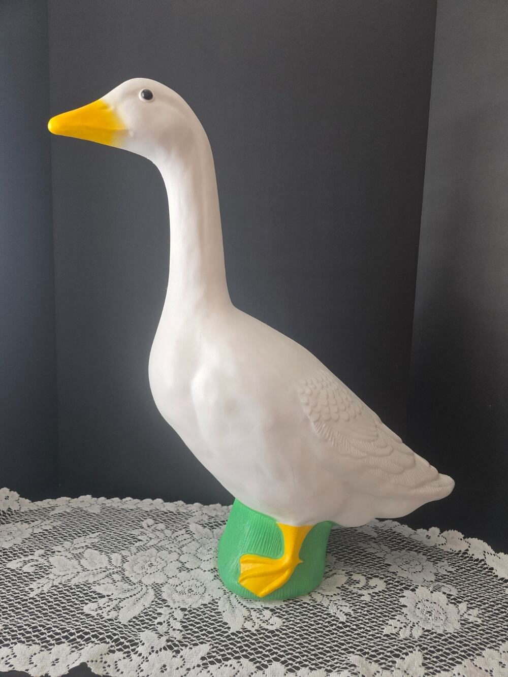 23" Gaggleville White Porch Decor Goose Plastic